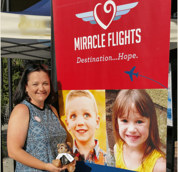 a lady at miracle flights