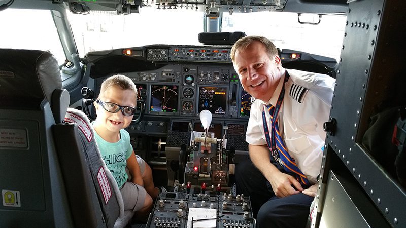Levi with pilot